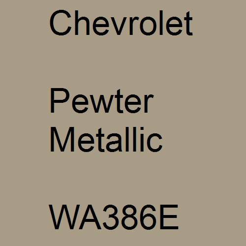 Chevrolet, Pewter Metallic, WA386E.